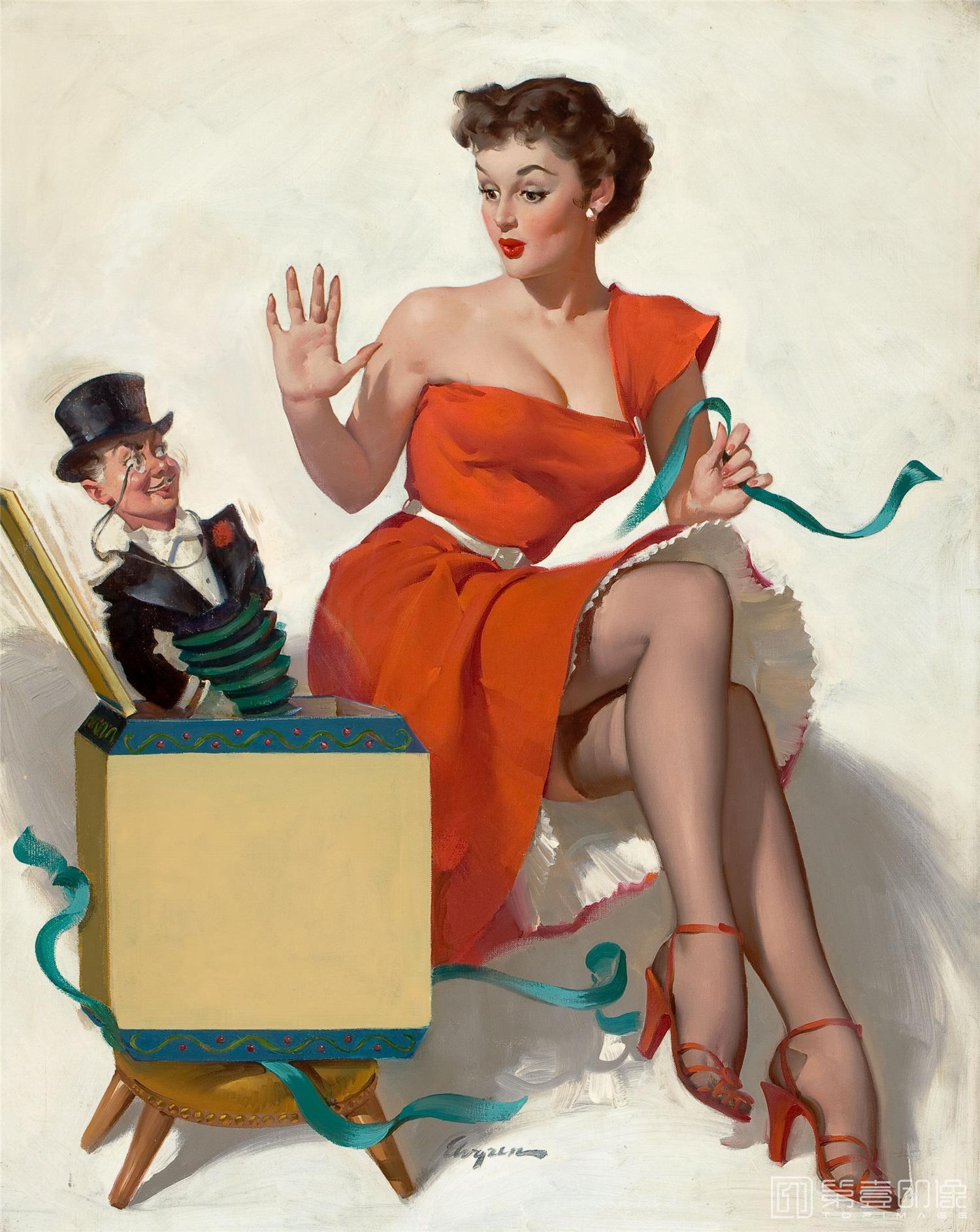 油画-吉尔·艾尔夫格雷恩 Gil Elvgren 作品集-173